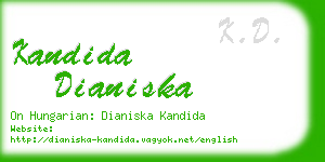 kandida dianiska business card
